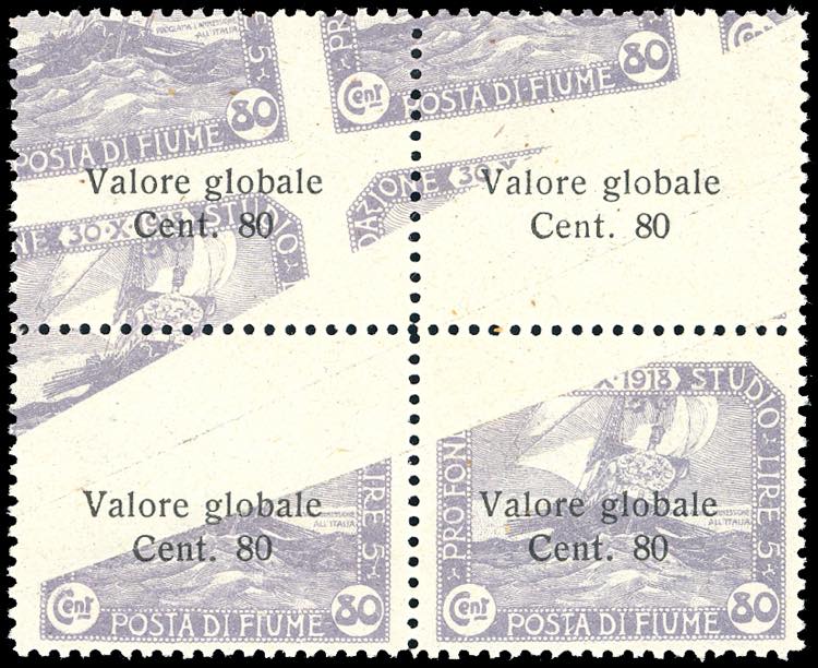 1919 - 80 cent. su 80 cent. lilla ... 