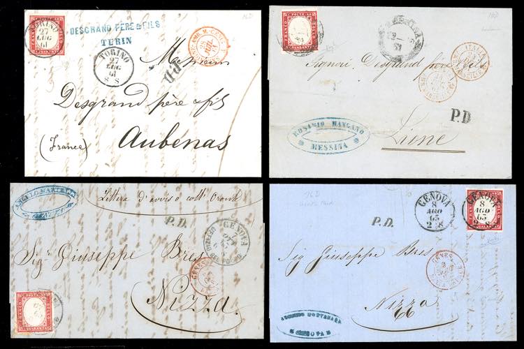 SARDEGNA 1861/1863 - Quattro ... 