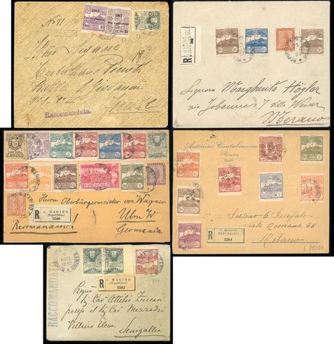 SAN MARINO 1912/1925 - Cinque ... 