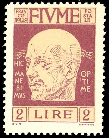 1920 - 2 lire rosso solferino ... 