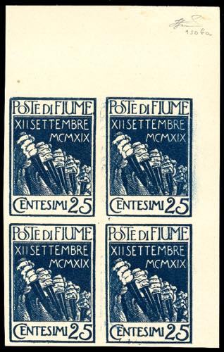 1920 - 25 cent. indaco Legionari, ... 