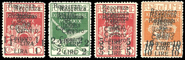 1920 - 1 lira su 10 cent., 2 lire ... 