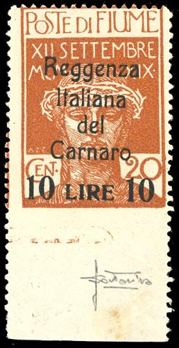 1920 - 10 lire su 20 cent. ... 