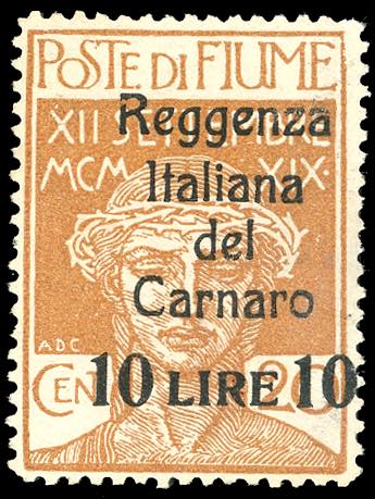 1920 - 10 lire su 20 cent. ... 