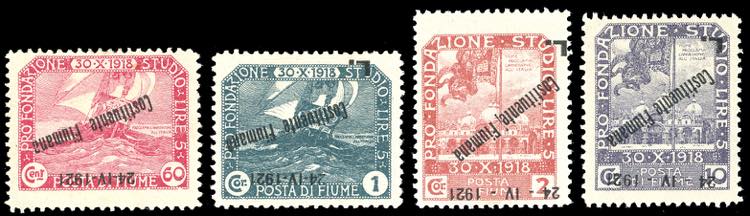 1921 - 60 cent., 1 lira, 2 lire e ... 