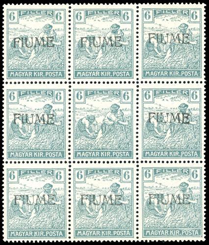 1918 - 6 f. Mietitori, soprastampa ... 