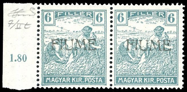 1918 - 6 f. Mietitori, soprastampa ... 