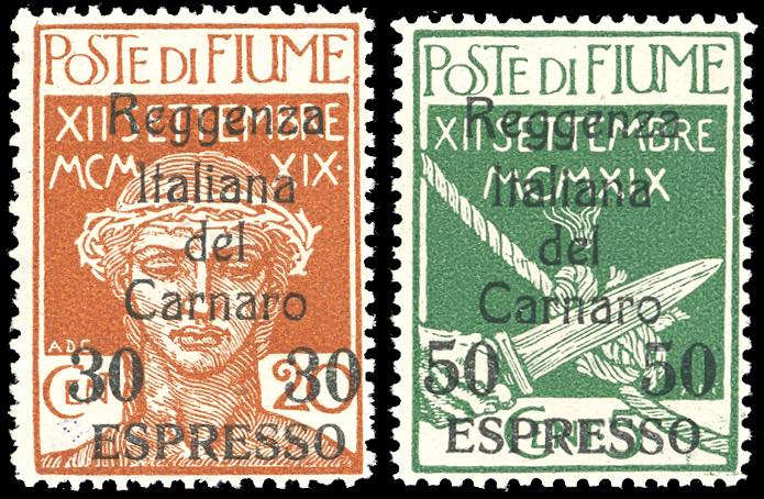 1920 - Soprastampati Reggenza ... 