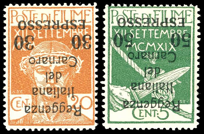 1920 - Soprastampati Reggenza ... 