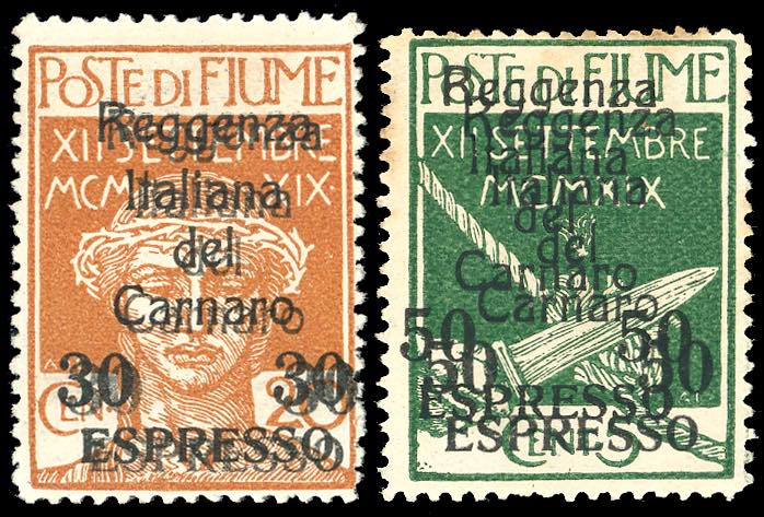 1920 - Soprastampati Reggenza ... 