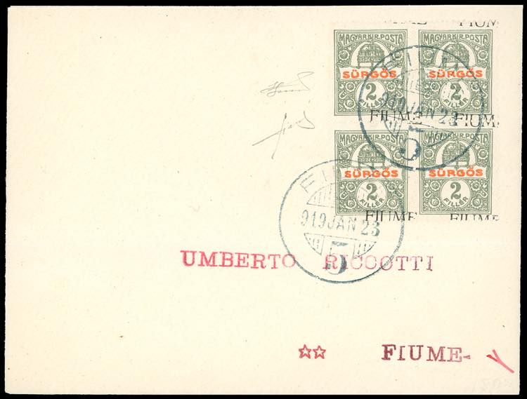 1919 - 2 f. oliva e rosso ... 