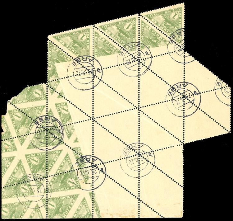 1920 - 1 cent. Nave, carta ... 