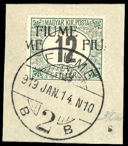 1918/19 - 12 f., filigrana B, ... 