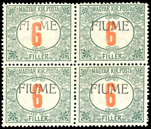 1918/19 - 6 f. cifre rosse ... 