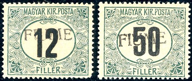 1918/19 - 12 f. e 50 f., filigrana ... 