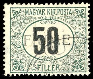 1918/19 - 50 f., filigrana B, ... 