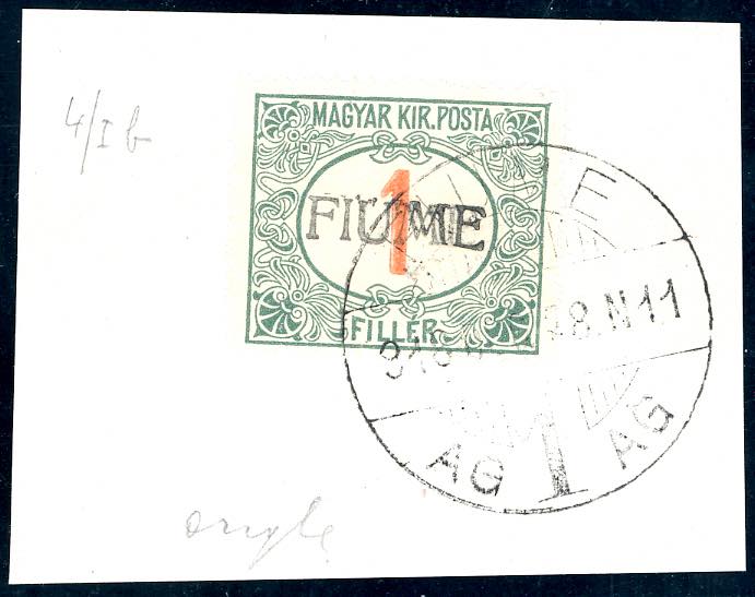 1918/19 - 1 f. cifre rosse, ... 