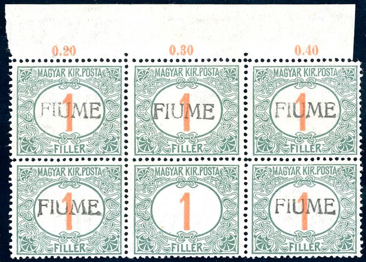 1918/19 - 1 f. cifre rosse, ... 