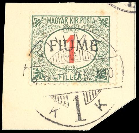 1918/19 - 1 f. cifre rosse, ... 