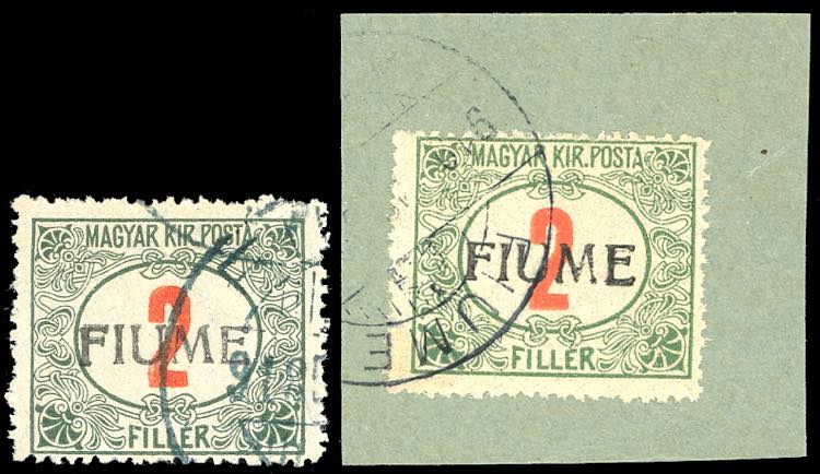 1918/19 - 2 f. cifre rosse, ... 