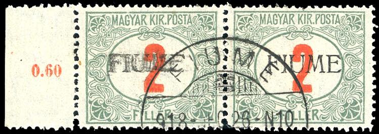 1918/19 - 2 f. cifre rosse, ... 