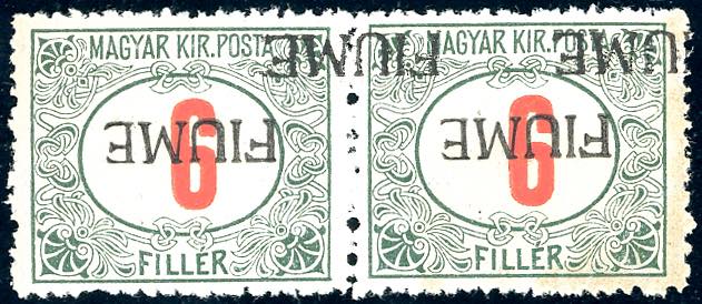 1918/19 - 6 f. cifre rosse, doppia ... 