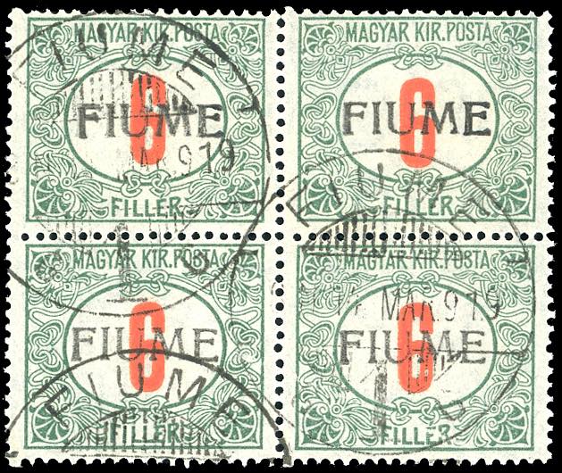 1918/19 - 6 f. cifre rosse, ... 