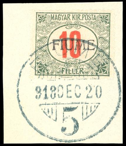 1918/19 - 10 f. cifre rosse, ... 