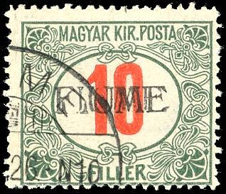 1918/19 - 10 f. cifre rosse, ... 