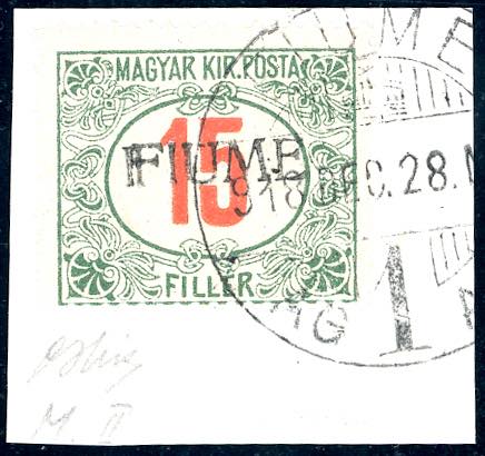 1918/19 - 15 f. cifre rosse, ... 