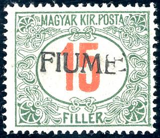 1918/19 - 15 f. cifre rosse, ... 