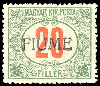 1918/19 - 20 f. cifre rosse, ... 