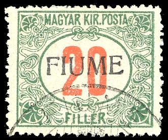 1918/19 - 20 f. cifre rosse, ... 