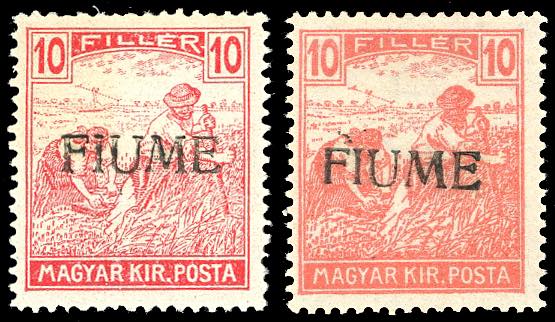 1918 - 10 f. carminio e 10 f. ... 