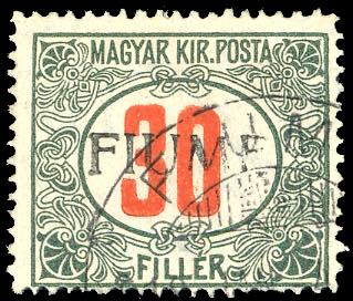 1918/19 - 30 f. cifre rosse, ... 