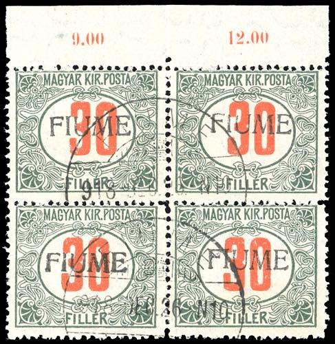 1918/19 - 30 f. cifre rosse, ... 