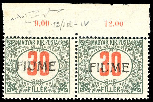 1918/19 - 30 f. cifre rosse, ... 