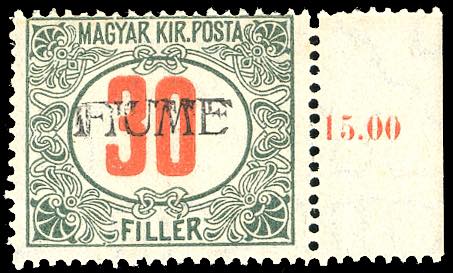 1918/19 - 30 f. cifre rosse, ... 