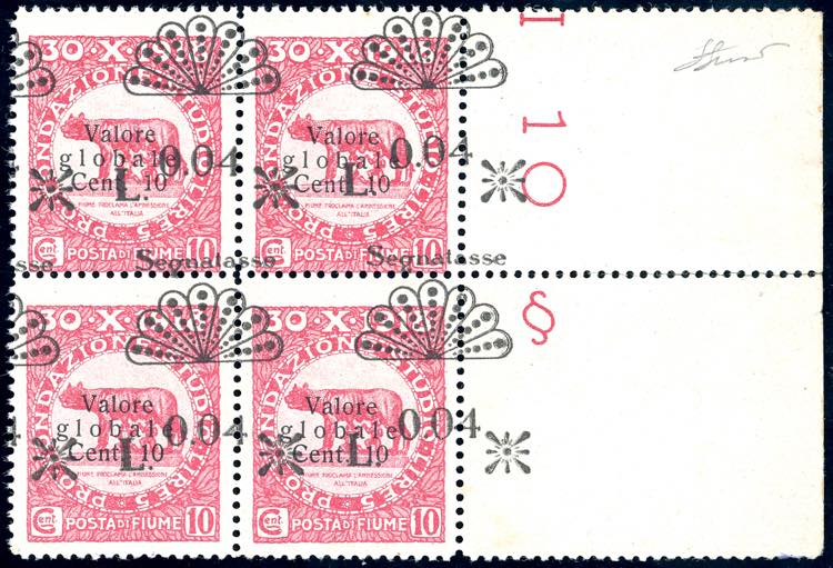 1921 - 0,04 lire su 10 cent. ... 