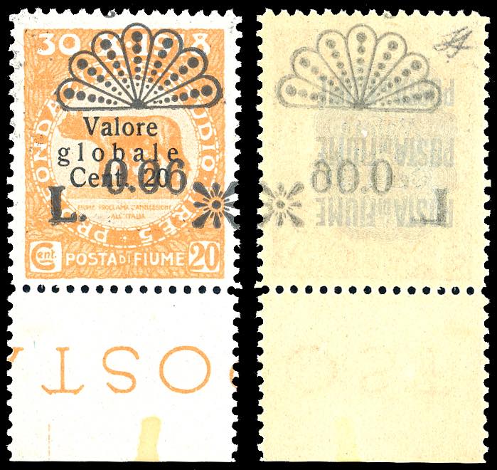 1921 - 0,06 lire su 20 cent. ... 