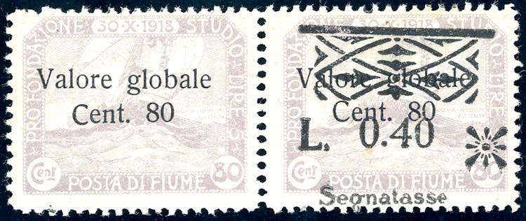 1921 - 0,40 lire su 80 cent. ... 