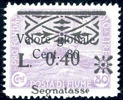 1921 - 0,40 lire su 80 cent. ... 