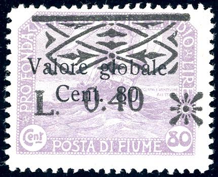 1921 - 0,40 lire su 80 cent., ... 