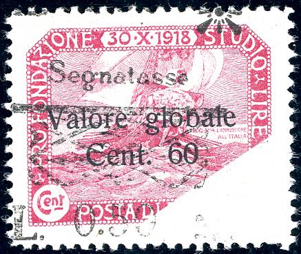 1921 - 0,50 lire su 60 cent. ... 