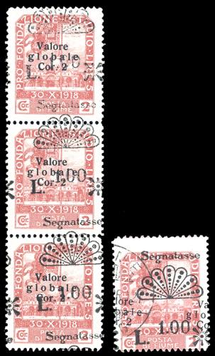 1921 - 1,00 lira su 2 cor. ... 