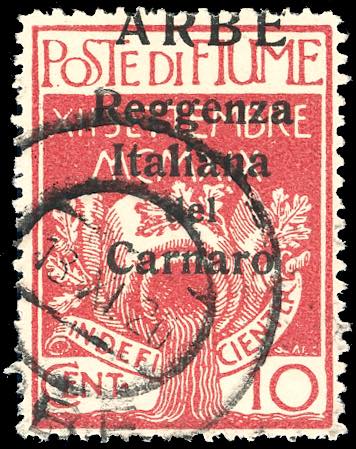 1920 - 10 cent. soprastampati in ... 