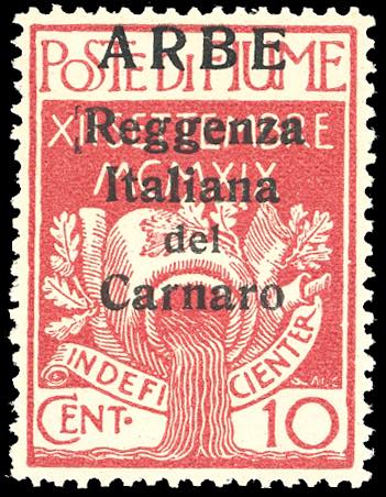 1920 - 10 cent. soprastampati in ... 