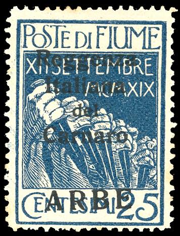 1920 - 25 cent. soprastampati in ... 