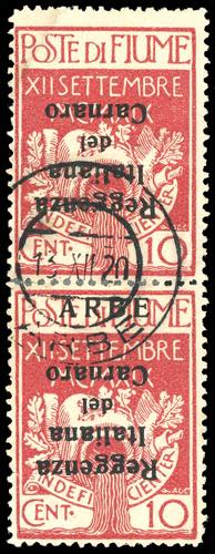 1920 - 10 cent. soprastampati in ... 