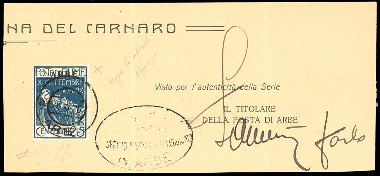 1920 - 25 cent. soprastampato in ... 